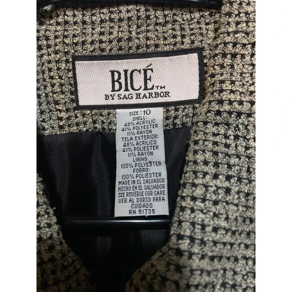 BICÉ by Sag Harbor Womens Skirt Suit Jacket Blazer Pencil Skirt Size 10 Vintage - Picture 3 of 16